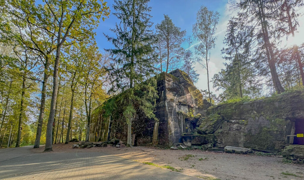 Another view of Hitler's bunker at Wolf's Lair. On November 20, 1944, Adolf Hitler left the Wolf’s Lair for good. With the Red Army pressing forward on the Eastern Front, the site became an easy target. Realizing the danger, Hitler decided it was time to pack up and move operations to the Reich Chancellery in Berlin.