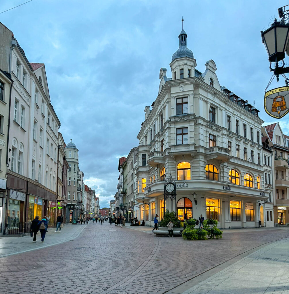 Walking the streets of Old Town Toruń.