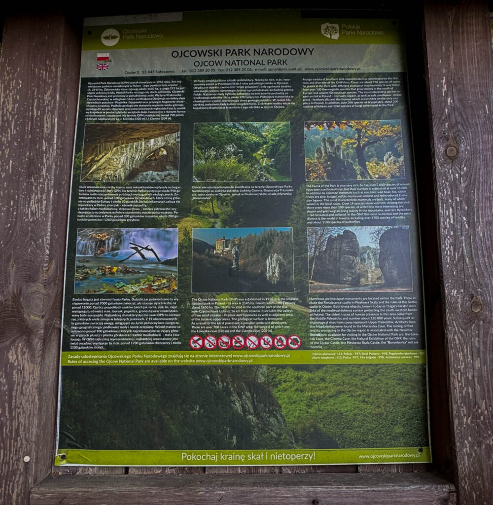 Some of the attractions you'll find at Ojców National Park.