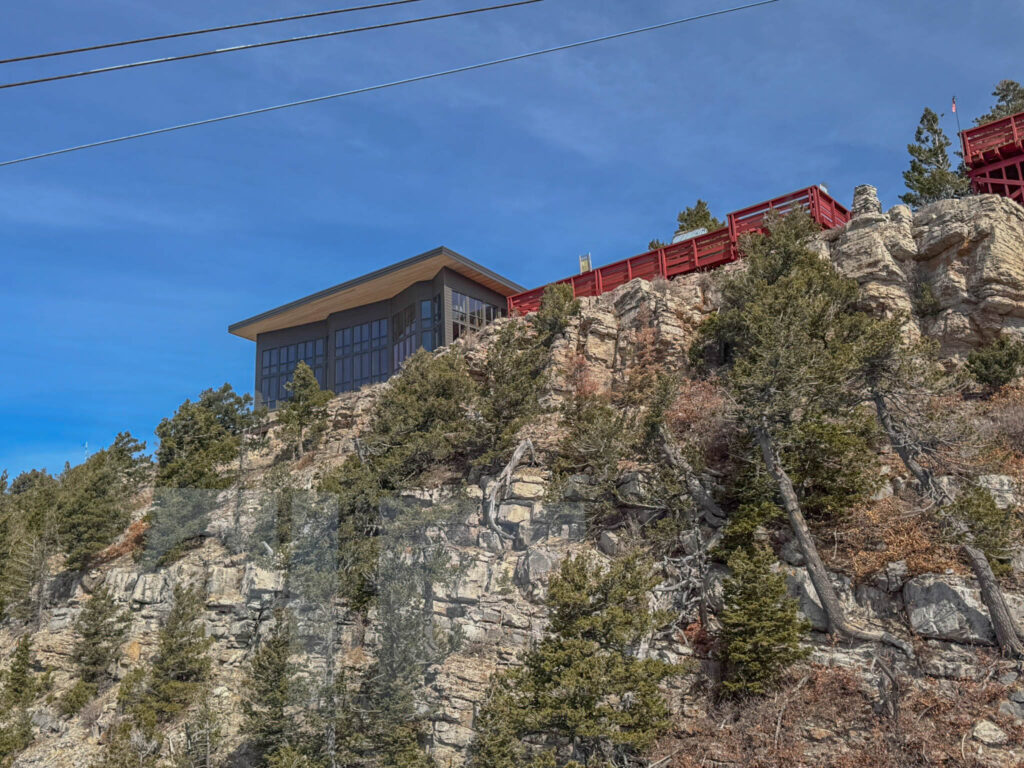 Another view of Ten 3 Restaurant and the observation deck as we begin our descent.