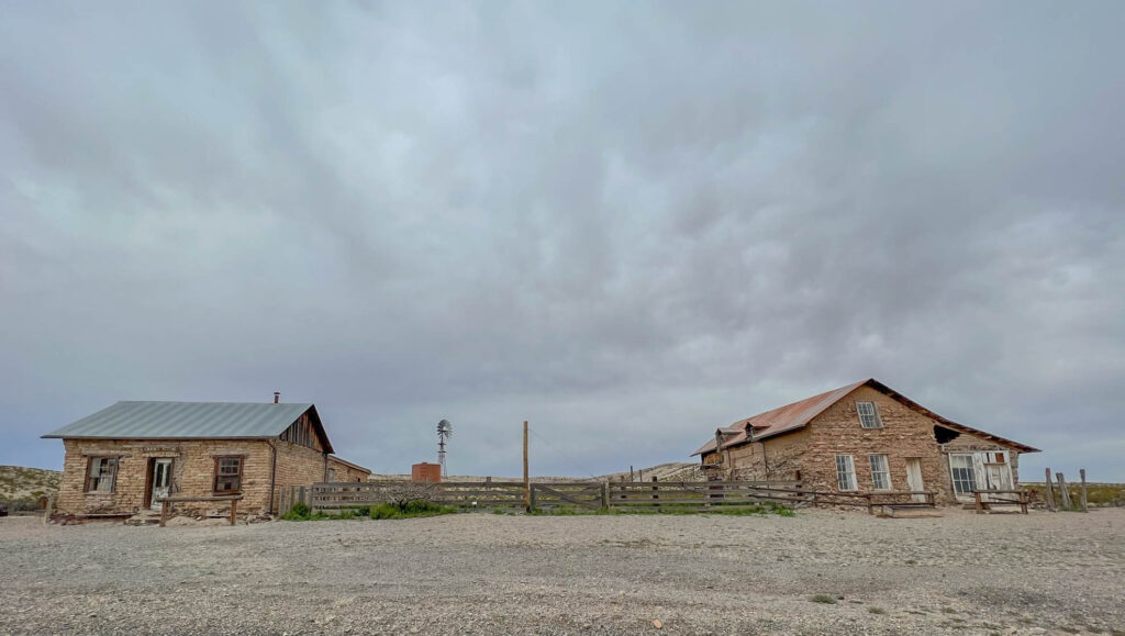 Two of the original stone buildings still standing strong in Shakespeare Ghost Town: the Grant House (left) and the Stratford Hotel (right). Once frequented by stagecoach passengers, miners, and a few outlaws with short futures, these buildings now host curious visitors—and far fewer shootouts.