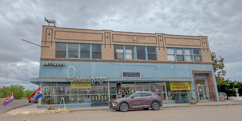 Exterior of Photozozo in downtown Carrizozo, home to the largest collection of New Mexico photography in the state.