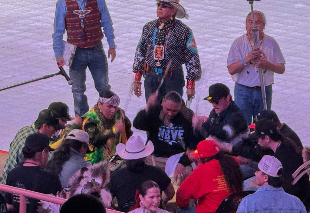 One of the many drum groups performing during the “Last Dance” weekend in Albuquerque.