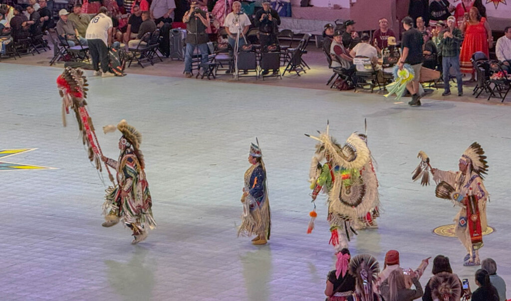 The beginning of Grand Entry during the final Gathering of Nations Pow Wow in Albuquerque.