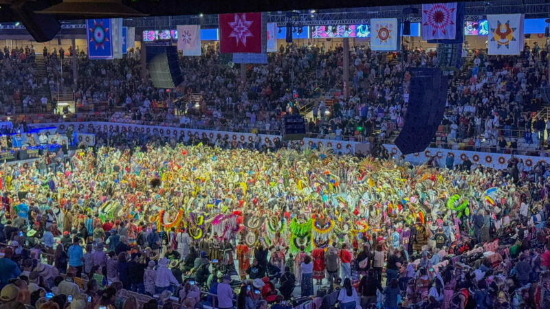 Grand Entry at the final Gathering of Nations Pow Wow after 43 years in Albuquerque.
