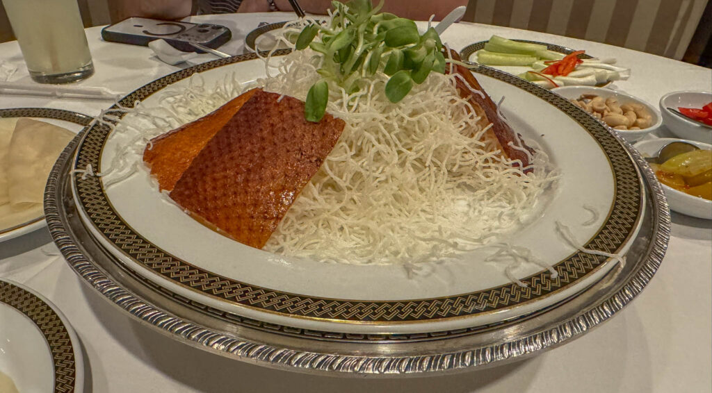 What we thought was duck… turned out to be just the skin.