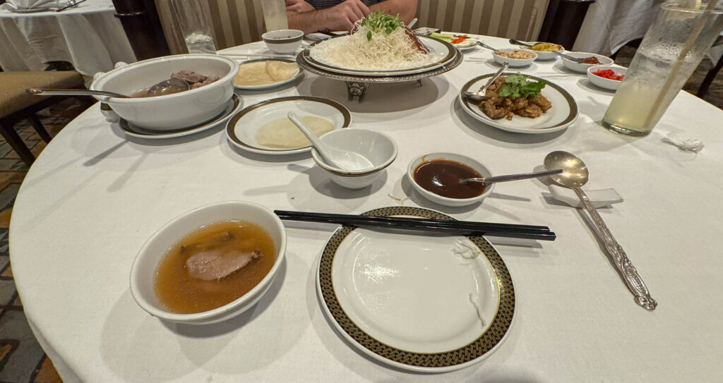 Soup and duck curry to start?