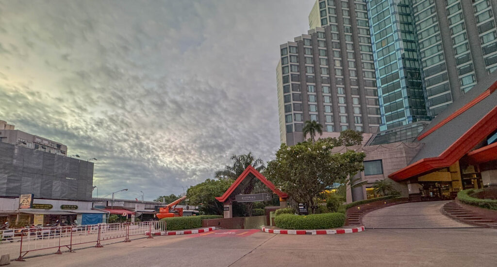 Just outside the hotel, where things started to get a little more interesting.