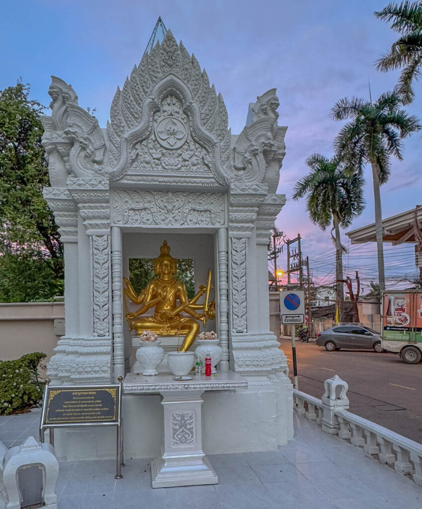 A small shrine near the hotel during a sunrise walk, well placed given what’s just down the street.