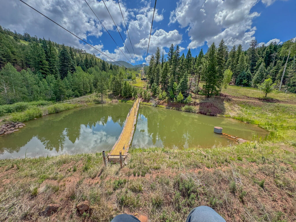 View from the base of the Chile Express at Angel Fire Bike Park.