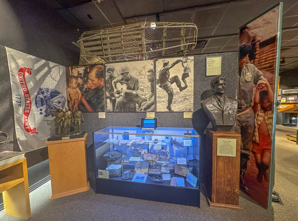 Photographs, personal artifacts, and memorabilia from the Vietnam War fill the museum at the Vietnam Veterans Memorial in Angel Fire.