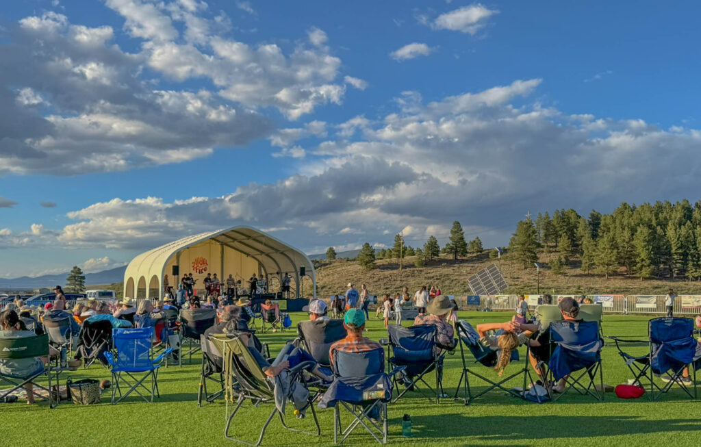 Nosotros performing at Angel Fire’s Summer Music Series. Apparently everyone was keeping a safe distance from the stage in case someone tried to dance salsa with them.