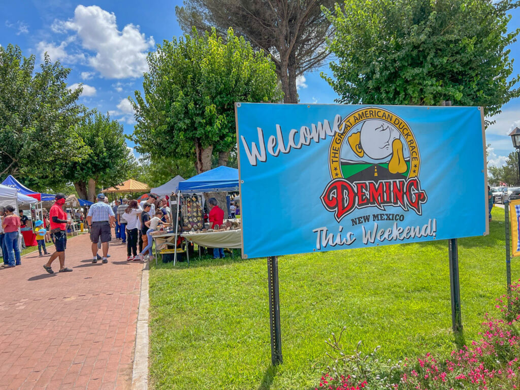 The Great American Duck Race takes over Deming each August with duck racing, tortilla tossing, and a weekend full of events.