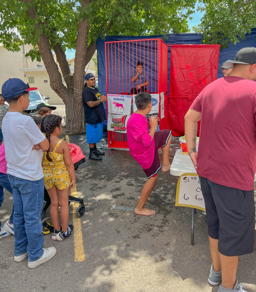 A dunk tank was among the many activities at the Great American Duck Race.