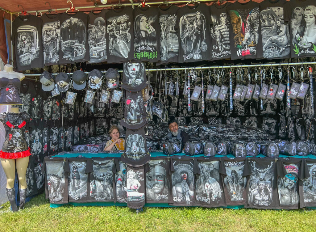 One of the more eye-catching vendor booths at the Great American Duck Race.