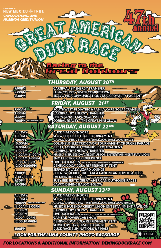 There’s a lot more than duck racing on the schedule for the 2026 Great American Duck Race.
